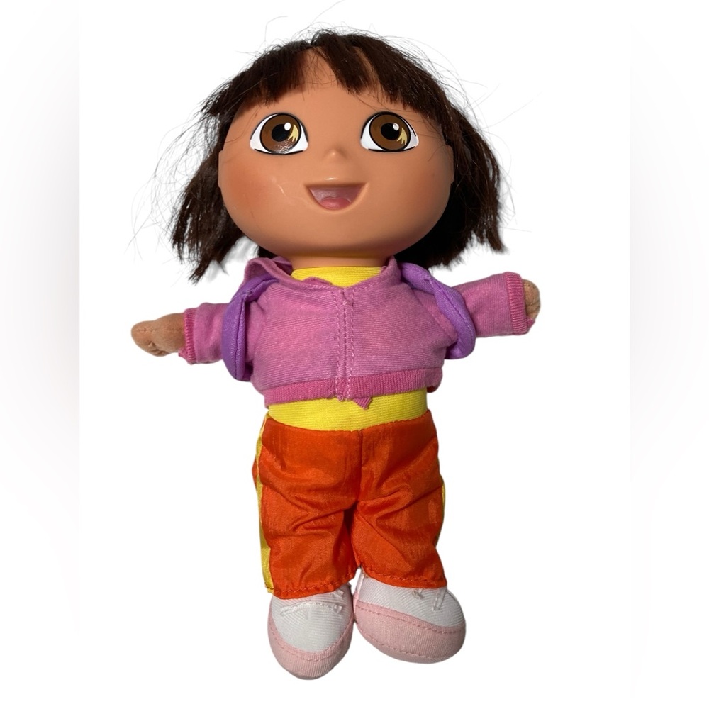 Fisher Price Dora the Explorer 2002 Plush Plastic Doll 10” - NO SOUND  (READ)